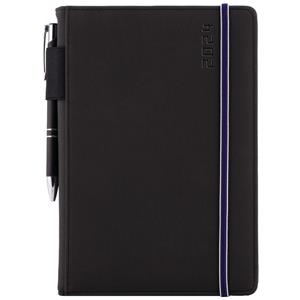 Diary AMOS daily A5 2024 Czech - black/blue rubber band