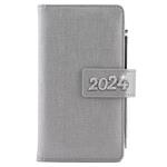 Diary BRILIANT weekly pocket 2024 Polish - silver