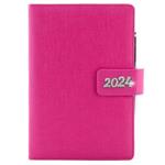 Diary BRILLIANT daily A5 2024 Czech - pink