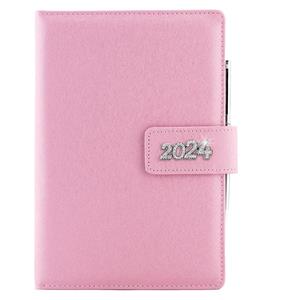 Diary BRILLIANT weekly A5 2024 Slovak - light pink