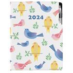 Diary DESIGN daily A4 2024 - Birds
