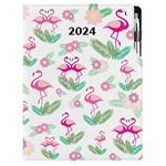 Diary DESIGN daily A4 2024 - Flamingo