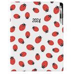 Diary DESIGN daily A4 2024 - Ladybug