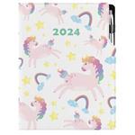 Diary DESIGN daily A4 2024 - Unicorn