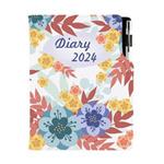 Diary DESIGN daily A5 2024 CZ - Autumn flowers