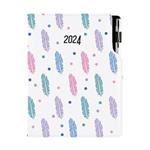 Diary DESIGN daily A5 2024 CZ - Feathers