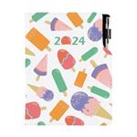 Diary DESIGN daily A5 2024 PL - Ice lollies