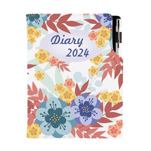 Diary DESIGN daily B6 2024 - Autumn flowers
