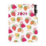 Diary DESIGN daily B6 2024 - Strawberry