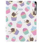 Diary DESIGN weekly A4 2024 - Cupcake