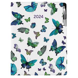 Diary DESIGN weekly A4 2024 PL - Blue Butterfly