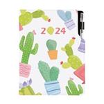 Diary DESIGN weekly A5 2024 CZ - Cactus