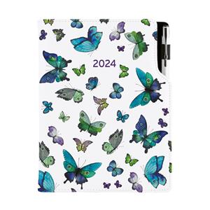 Diary DESIGN weekly A5 2024 PL - Blue Butterfly