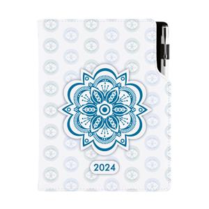Diary DESIGN weekly B5 2024 - Mandala blue