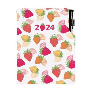 Diary DESIGN weekly B6 2024 - Strawberry