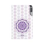 Diary DESIGN weekly pocket 2024 CZ - Mandala violet