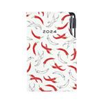 Diary DESIGN weekly pocket 2024 SK - Chilli