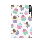 Diary DESIGN weekly pocket 2024 SK - Cupcake