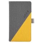 Diary DIEGO weekly pocket A5 2024 Polish - grey/yellow