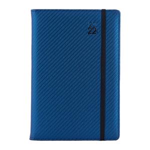 Diary ELASTIC daily A5 2022 Czech - blue/black rubber band