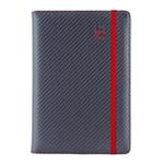 Diary ELASTIC daily A5 2022 Czech - grafit/red rubber band