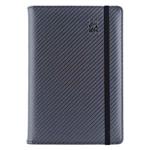 Diary ELASTIC daily A5 2024 Czech - grafit/black rubber band