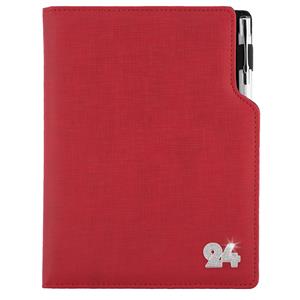 Diary GEP CRYSTAL daily A5 2024 Czech - red