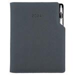 Diary GEP with ballpoint daily A4 2024 Polish - grey
