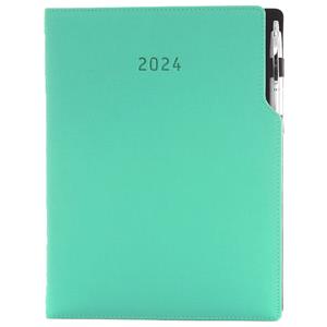 Diary GEP with ballpoint daily A4 2024 Polish - mint