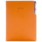 Diary GEP with ballpoint daily A4 2024 Polish - orange