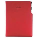 Diary GEP with ballpoint daily A4 2024 Polish - red