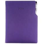 Diary GEP with ballpoint daily A4 2024 Polish - violet