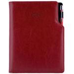Diary GEP with ballpoint daily A5 2024 Czech - bordeaux