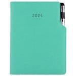 Diary GEP with ballpoint daily A5 2024 Slovak - mint