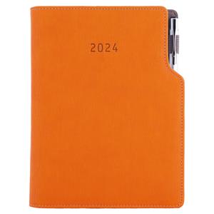 Diary GEP with ballpoint daily A5 2024 Slovak - orange