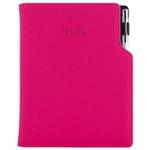 Diary GEP with ballpoint daily A5 2024 Slovak - pink