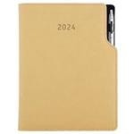 Diary GEP with ballpoint weekly A4 2024 - beige