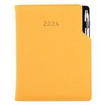 Diary GEP with ballpoint weekly A4 2024 Polish - mustard