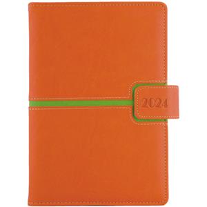 Diary MAGNETIC weekly A5 2024 Slovak - orange/green