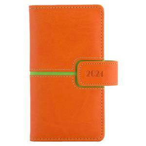 Diary MAGNETIC weekly pocket 2024 Slovak - orange/green
