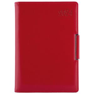 Diary METALIC daily A5 2024 Slovak - red
