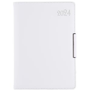 Diary METALIC daily B6 2024 - white