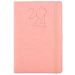 Diary POLY daily A5 2024 Slovak - light pink