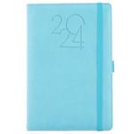 Diary POLY weekly A5 2024 Czech - light blue