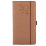 Diary POLY weekly pocket 2024 Slovak - brown