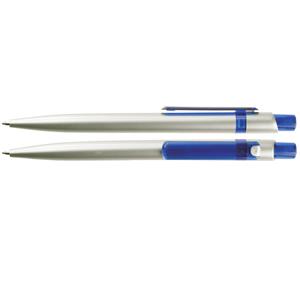 Kuličkové pero Abar - stříbrná - modrá