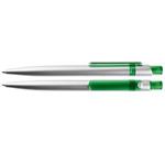 Kuličkové pero Abar - stříbrná - zelená