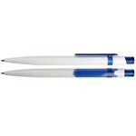 Kuličkové pero Babbit - bílá - modrá