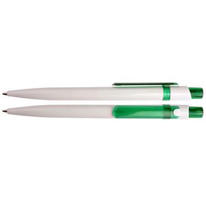 Kuličkové pero Babbit - bílá - zelená