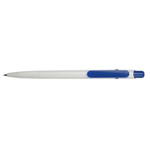 Kuličkové pero Bravo - bílá - modrá